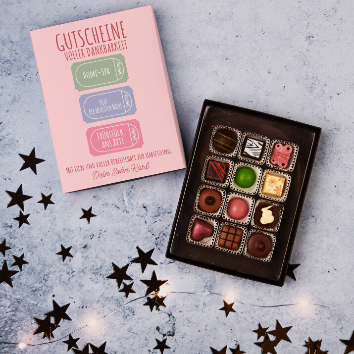 Gutscheine für Mama - Belgische Pralinen Gutscheine für Mama - Belgische Pralinen