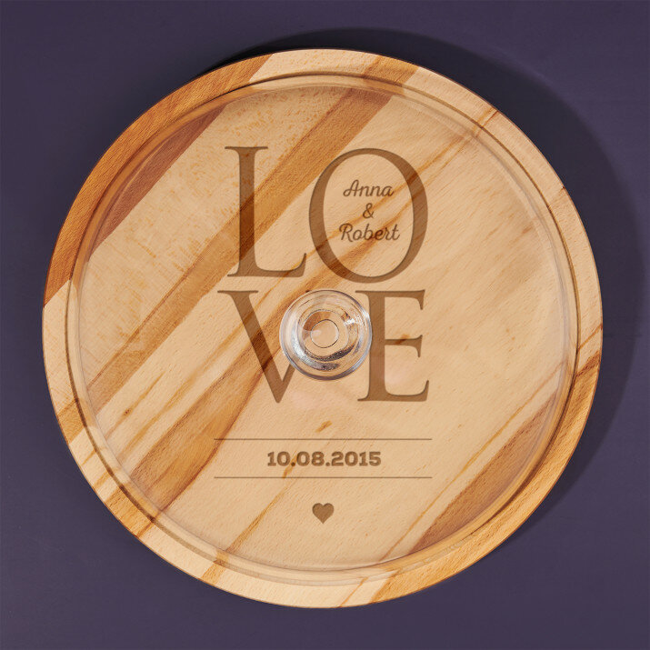 LOVE - Glasglocke mit Gravur
