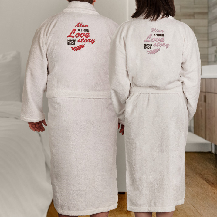 Love story - Bademäntel-Set für Paare