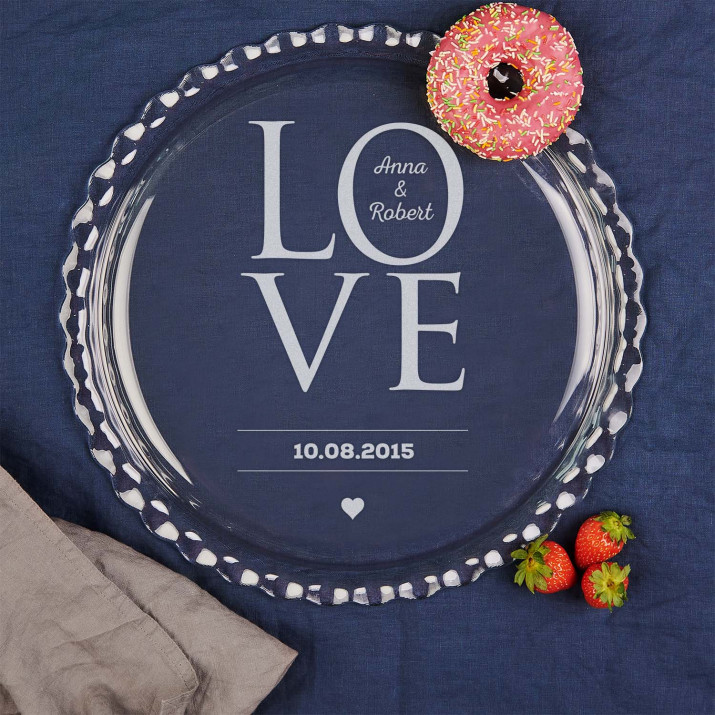 Love together - Tortenplatte flach