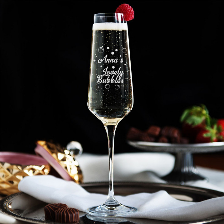 Lovely Bubbles - Sektglas mit Gravur