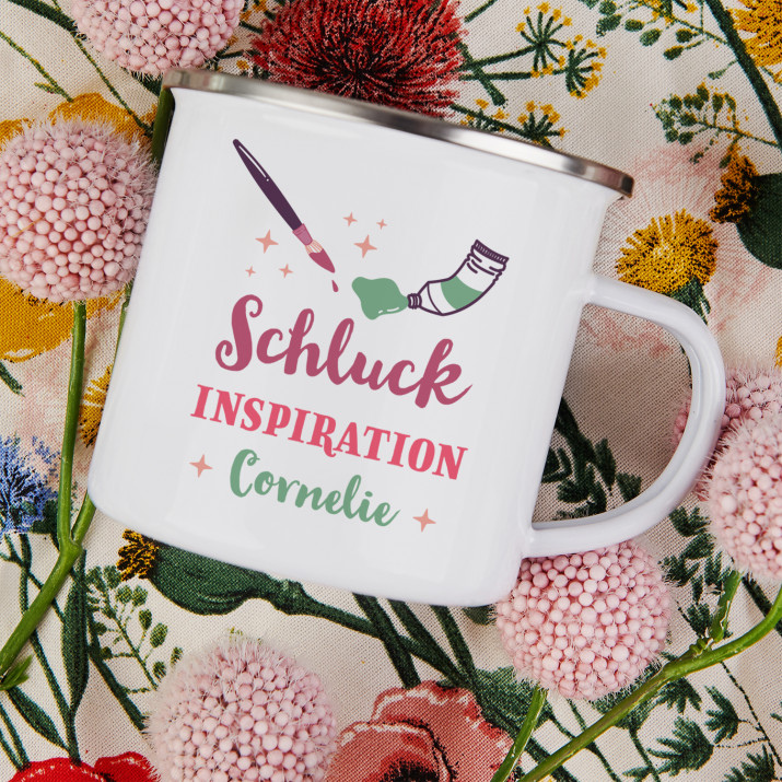 Schluck Inspiration - emaillierter Becher
