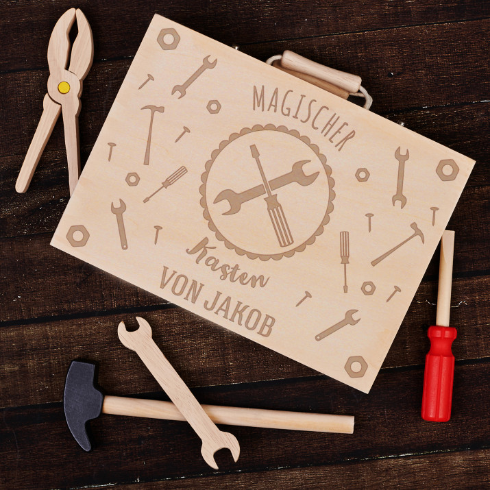 Magischer Kasten - Holz Werkzeugset für Kinder