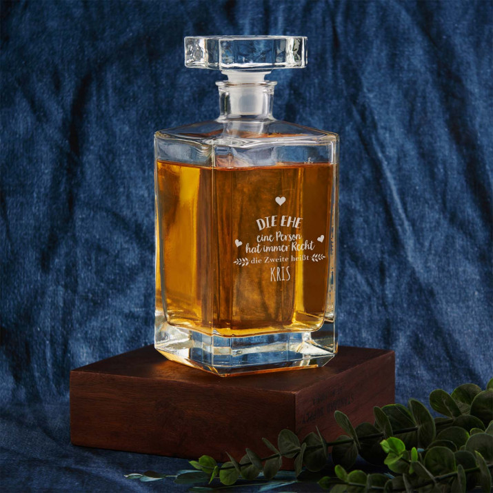 Ehe - Whiskykaraffe mit Gravur 0,7L