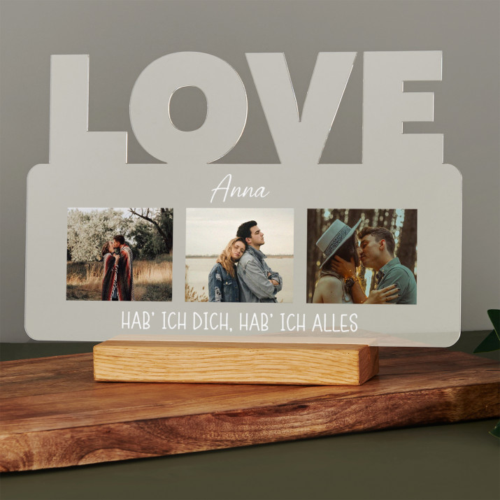 Hab ich dich, hab ich alles - Aufdruck auf Acrylglas LOVE