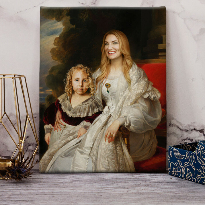 Mama und Prinzessin - Königsporträt