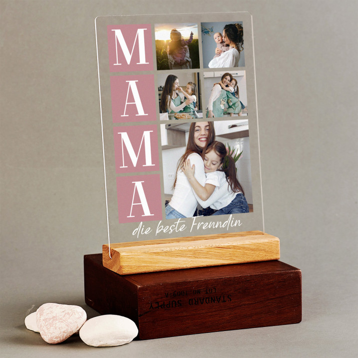 Mama die beste Freundin - Druck auf Acrylglas