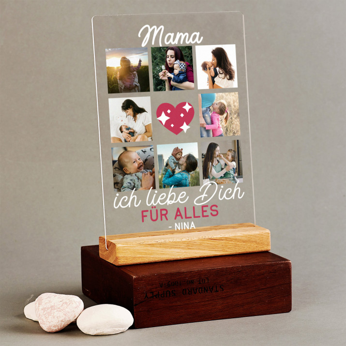 Mama ich liebe Dich für alles - Druck auf Acrylglas