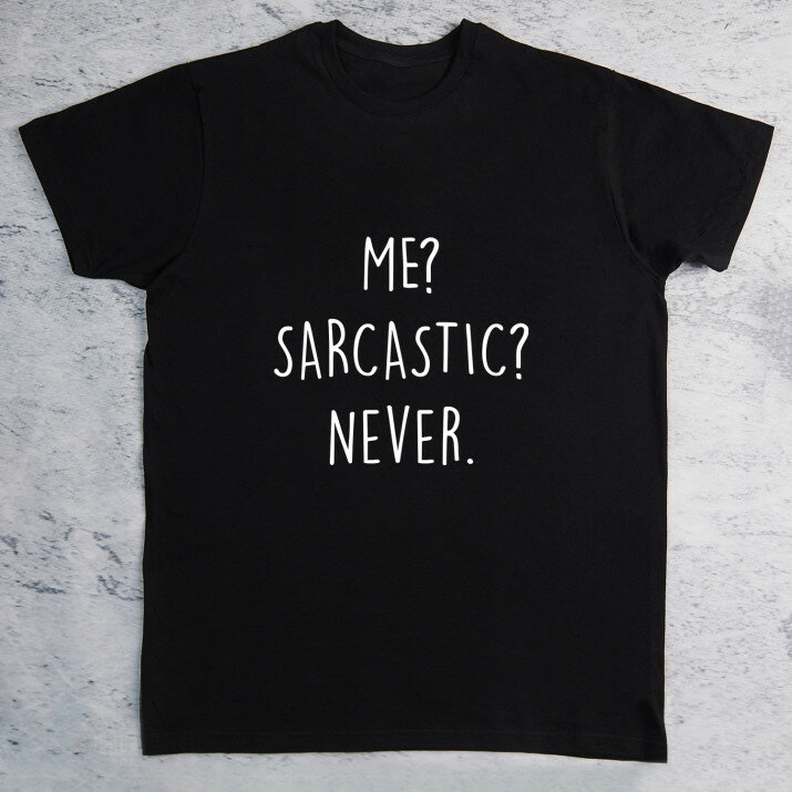 Me sarcastic - Schwarzes T-Shirt für Herren