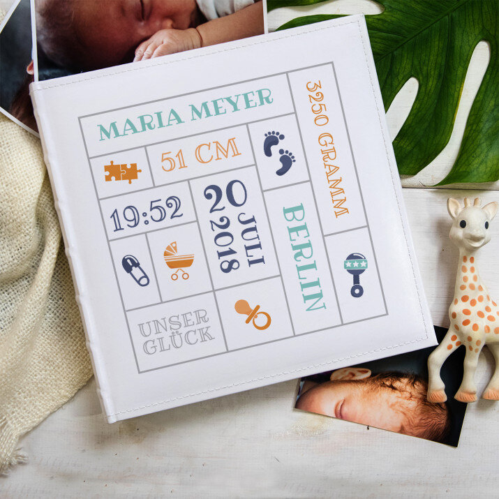 Geburtsdatum - personalisiertes Fotoalbum Geburtsdatum - personalisiertes Fotoalbum