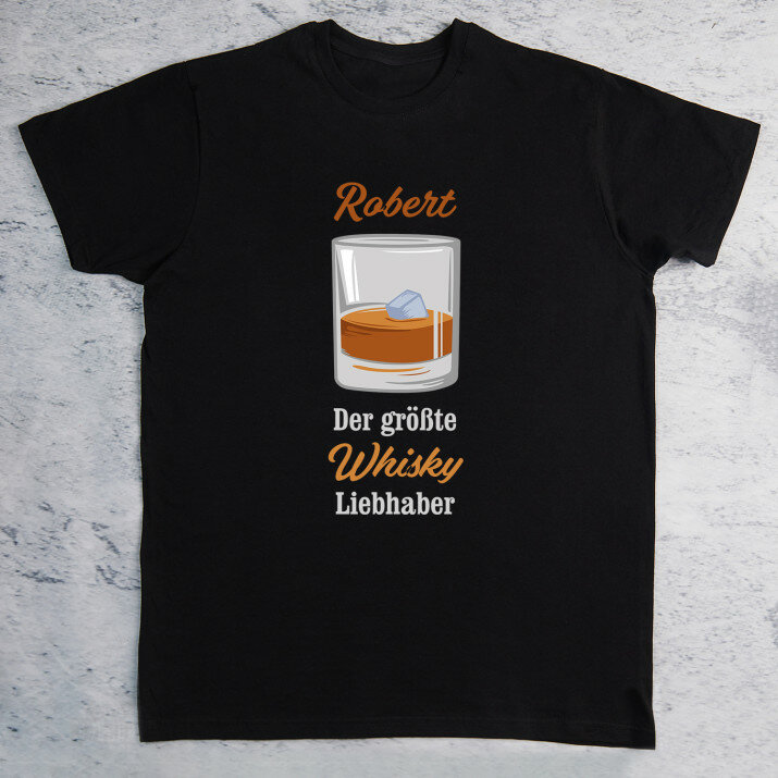 Whisky-Liebhaber - Schwarzes T-Shirt für Herren