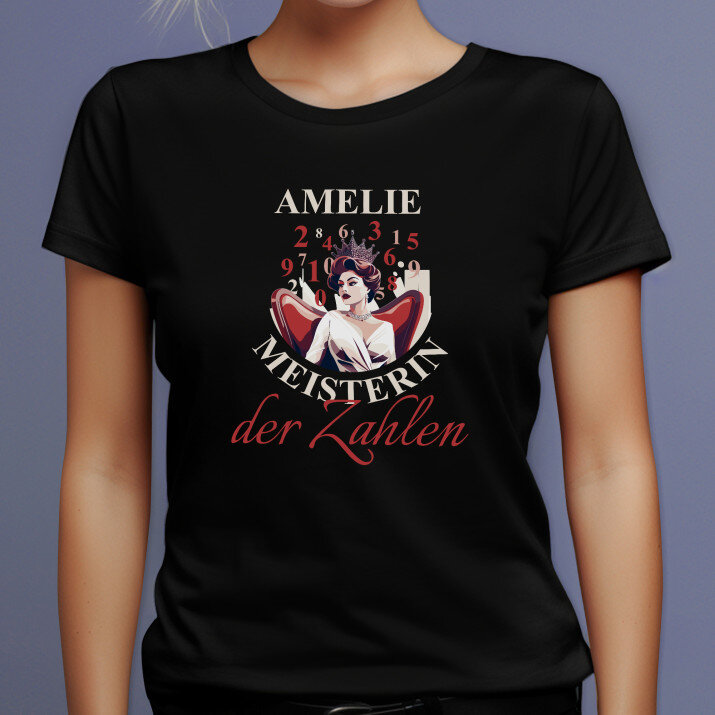 Meisterin der zahlen - Schwarzes T-Shirt für Damen