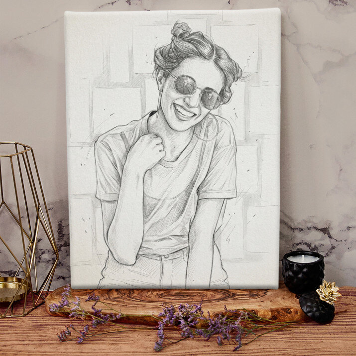 Skizze - Leinwandbild