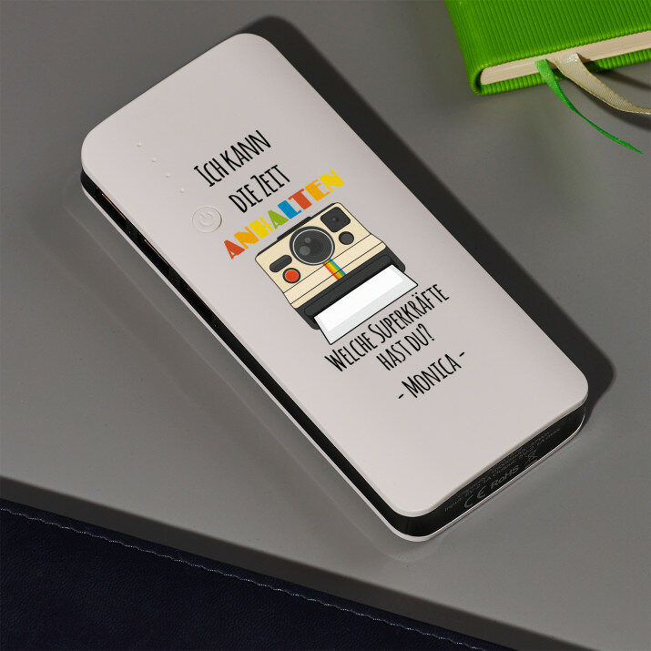 Ich kann die Zeit anhalten - Powerbank mit Aufdruck 10000 mAh
