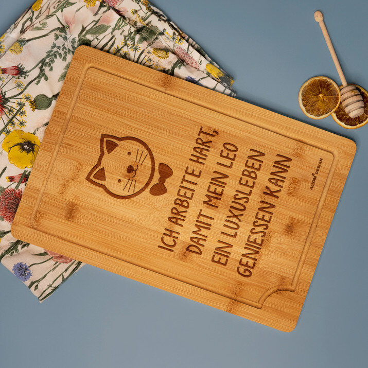 Meine Katze - Schneidebrett mit Gravur Meine Katze - Schneidebrett mit Gravur
