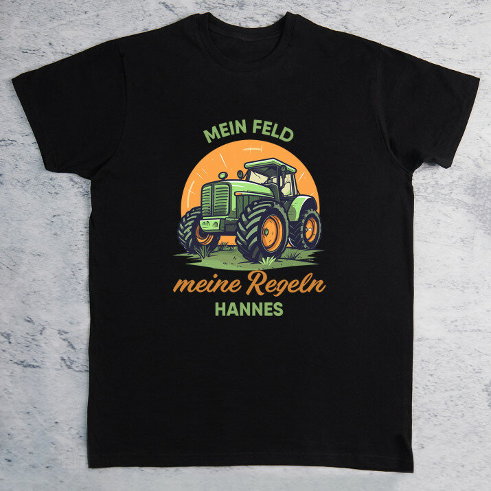Mein Feld meine Regeln - Schwarzes T-Shirt für Herren