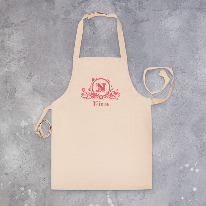 Monogramm Mädchen - Kochschürze für Kinder