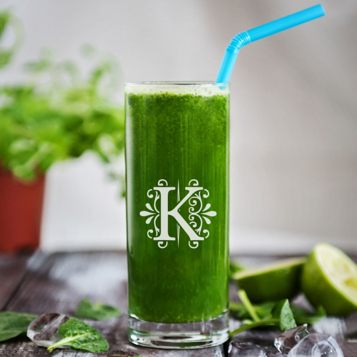 Monogramm - Longdrinkglas mit Gravur