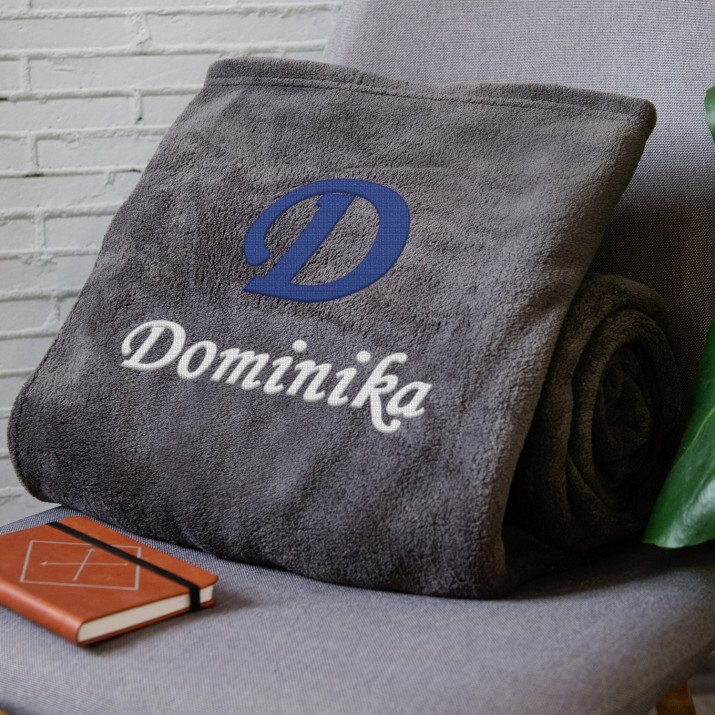 Monogramm name - Decke mit Stickerei