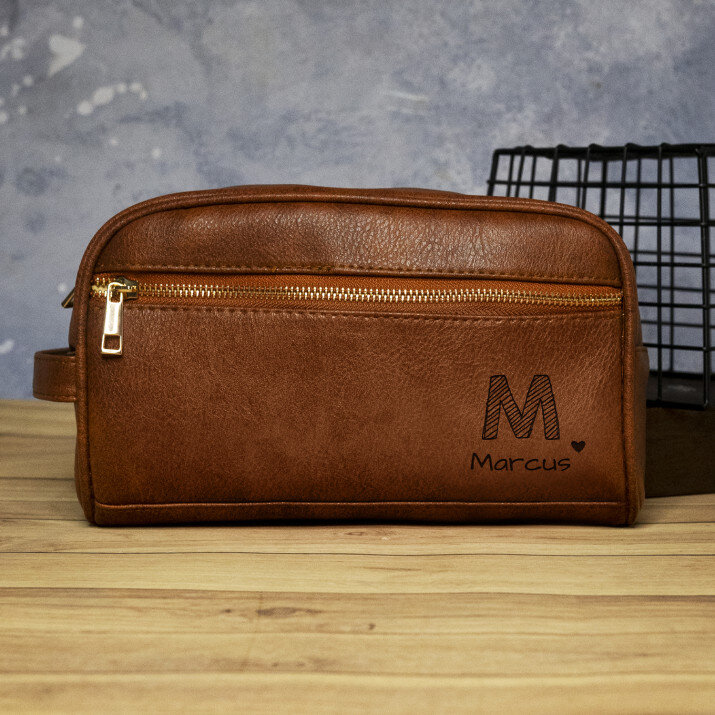 Monogramm Name - Kulturbeutel mit Gravur