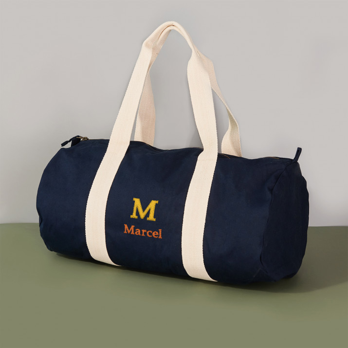 Namensmonogramm - Dunkelblaue Sporttasche