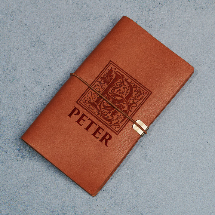 Monogramm - Retro Notizbuch