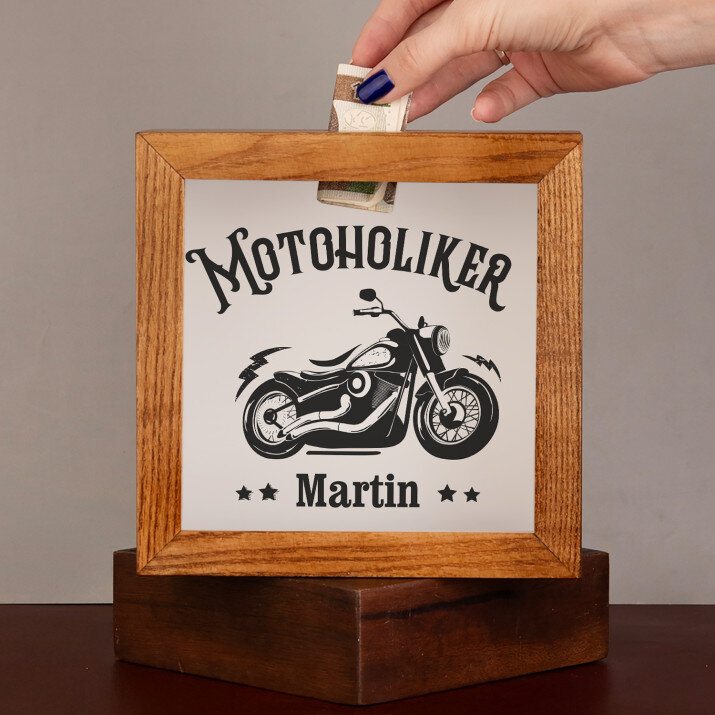 Motoholiker - Holzspardose