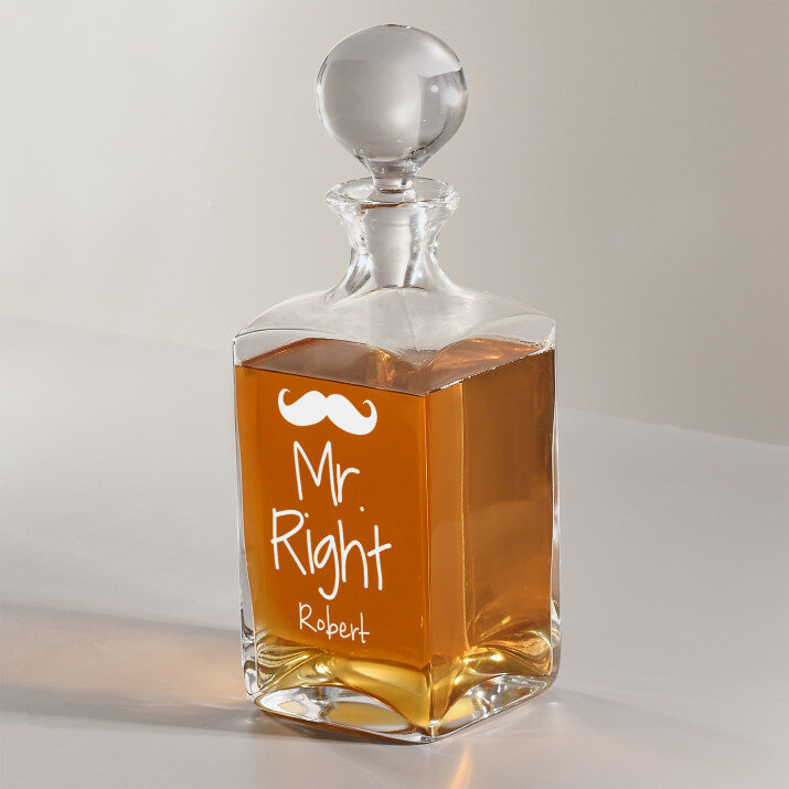 Mr Right - Whiskykaraffe mit Gravur