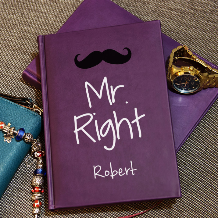 Mr Right - Notizbuch A5 mit Aufdruck