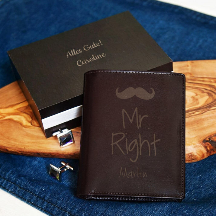 Mr. Right - Leder Portemonnaie für Herren