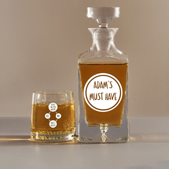 Must Have - Whiskykaraffe und Whiskygläser - Set mit Gravur Must Have - Whiskykaraffe und Whiskygläser - Set mit Gravur