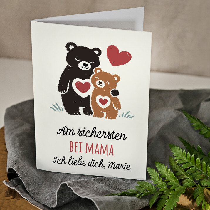 Am sichersten bei Mama - Glückswunschkarte