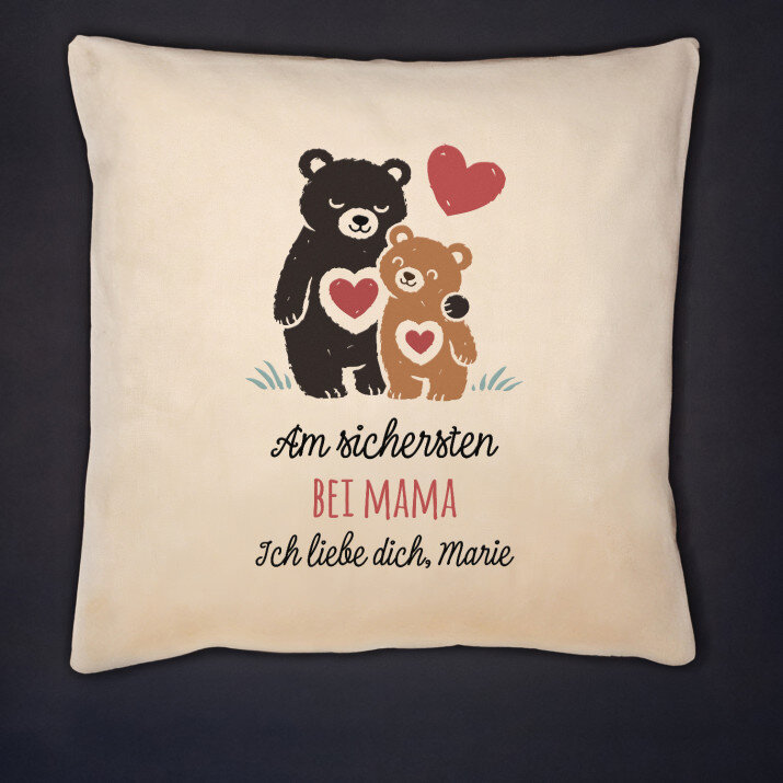 Am sichersten bei Mama - Kissen