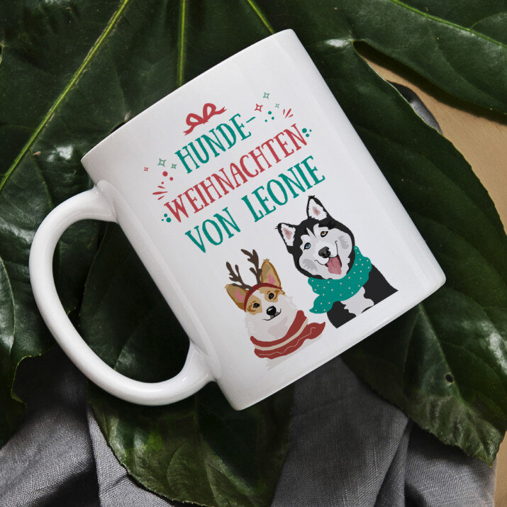 Hunde-Weihnachten - Tassen
