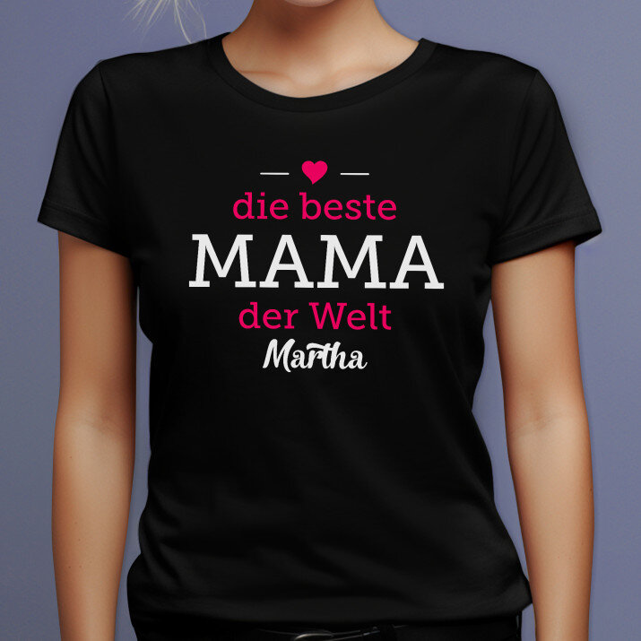 Beste mama - Schwarzes T-Shirt für Damen