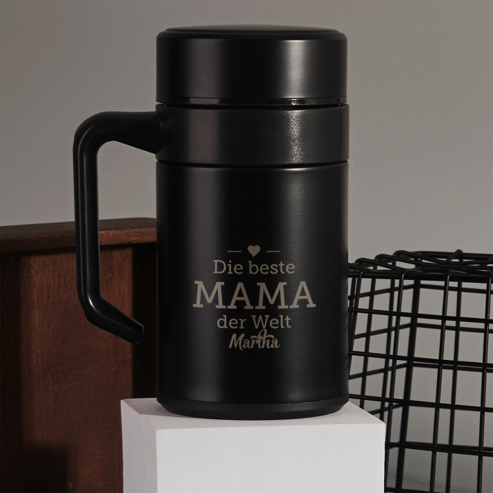 Die beste mama - Thermobecher mit Henkel