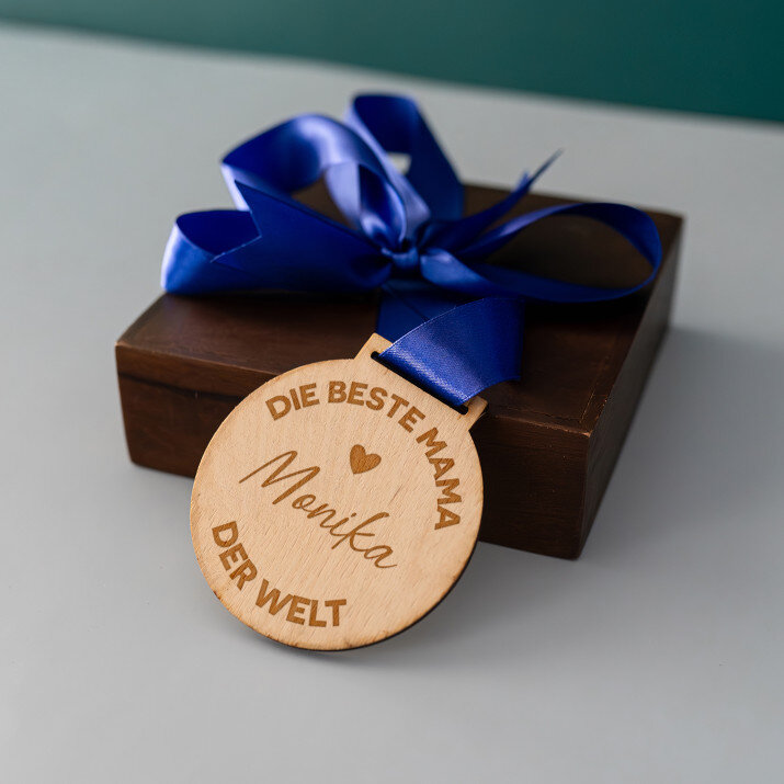 Beste mama der welt - Holzmedaille
