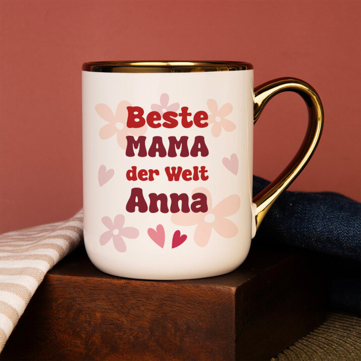 Najlepsza mamusia na świecie - Ein Becher mit Goldrand