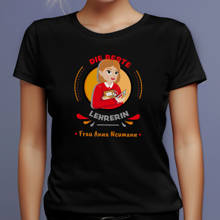 Beste lehrerin - Schwarzes T-Shirt für Damen