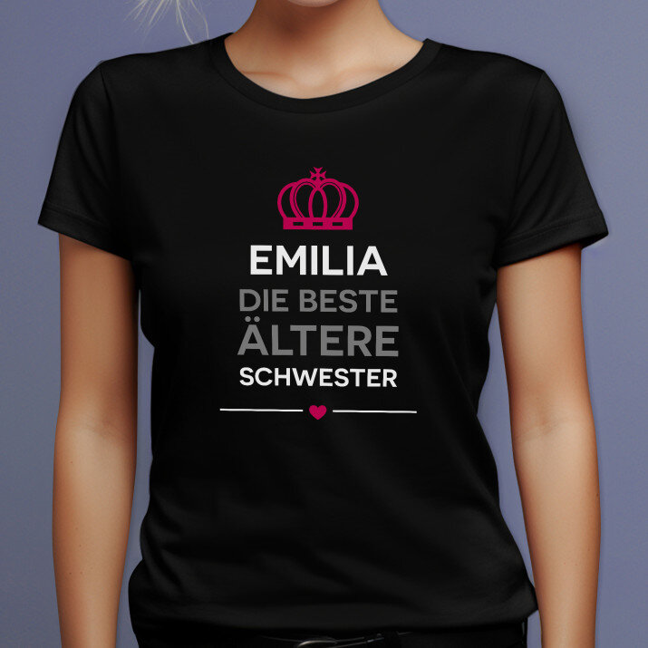 Beste schwester - Schwarzes T-Shirt für Damen