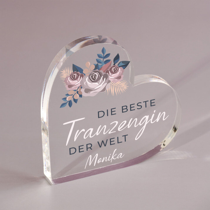Beste trauzeugin - Acrylblock Herz