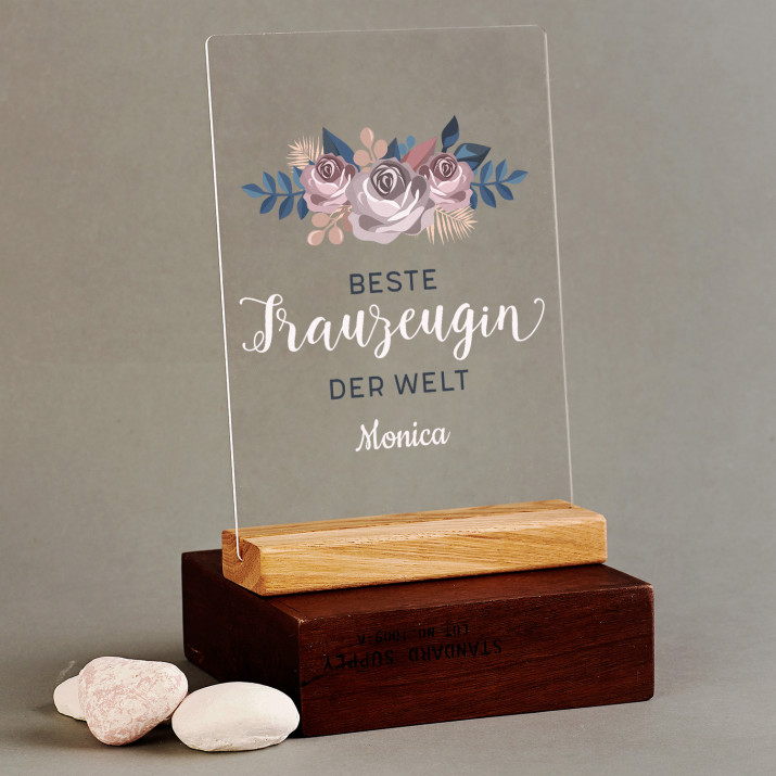Beste Trauzeugin - Druck auf Acrylglas