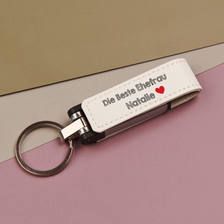 Beste Ehefrau - USB-Stick im Lederetui