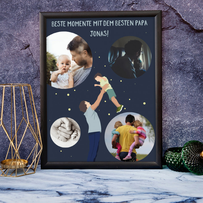 Beste Momente mit dem besten Papa - Junge - Collage aus Fotos