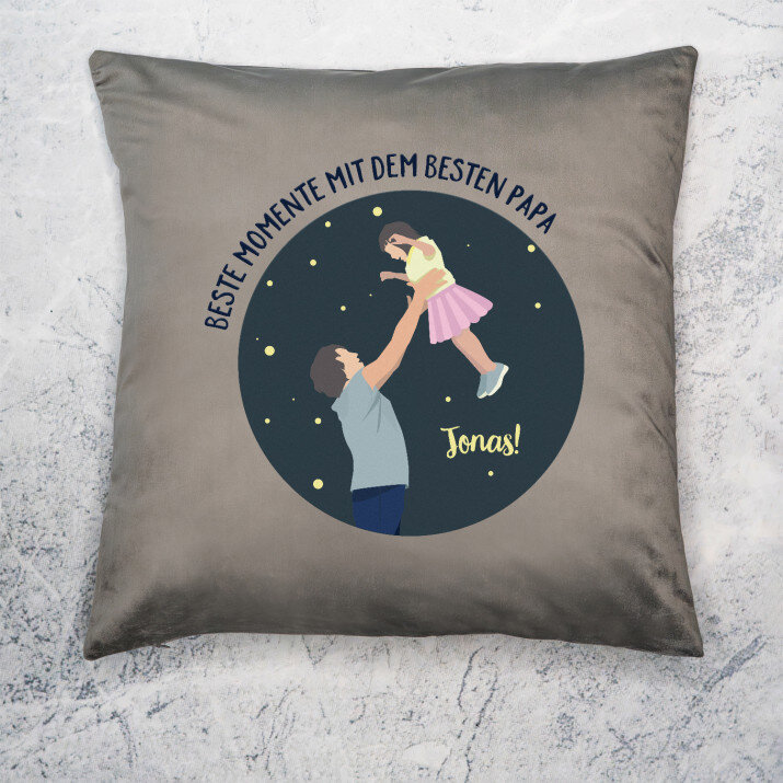 Beste Momente mit dem besten Papa - Mädchen - Kissen