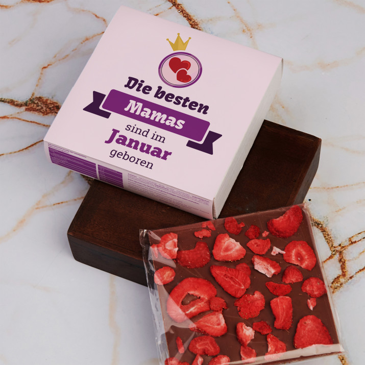 Beste Mamas - Schokolade mit Erdbeeren