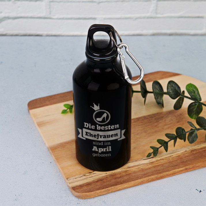 Die besten Ehefrauen - Wasserflasche 0,4l mit Karabinerhaken