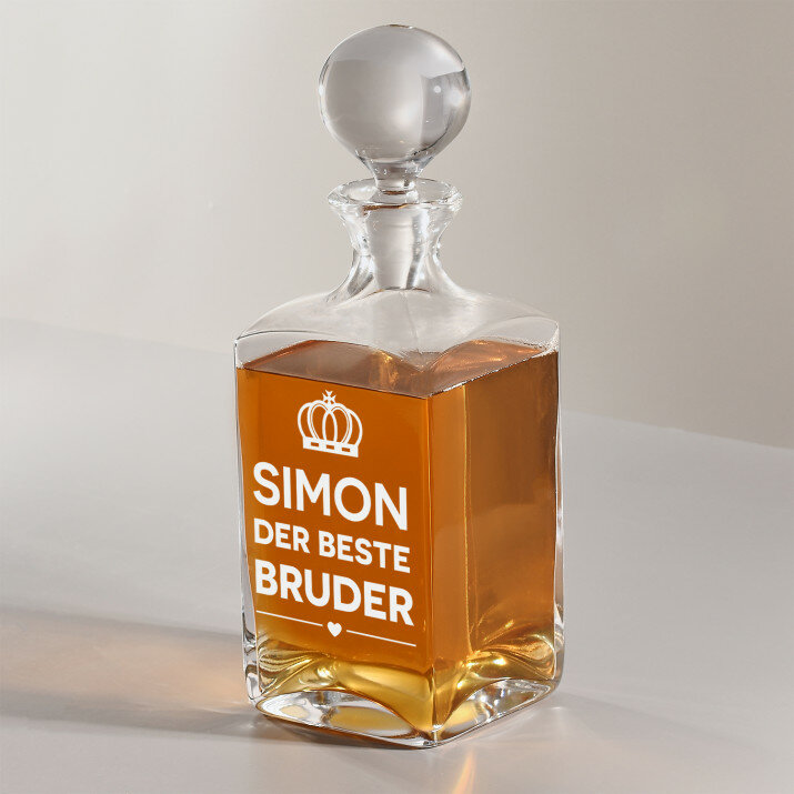 Bester Bruder - Whiskykaraffe mit Gravur