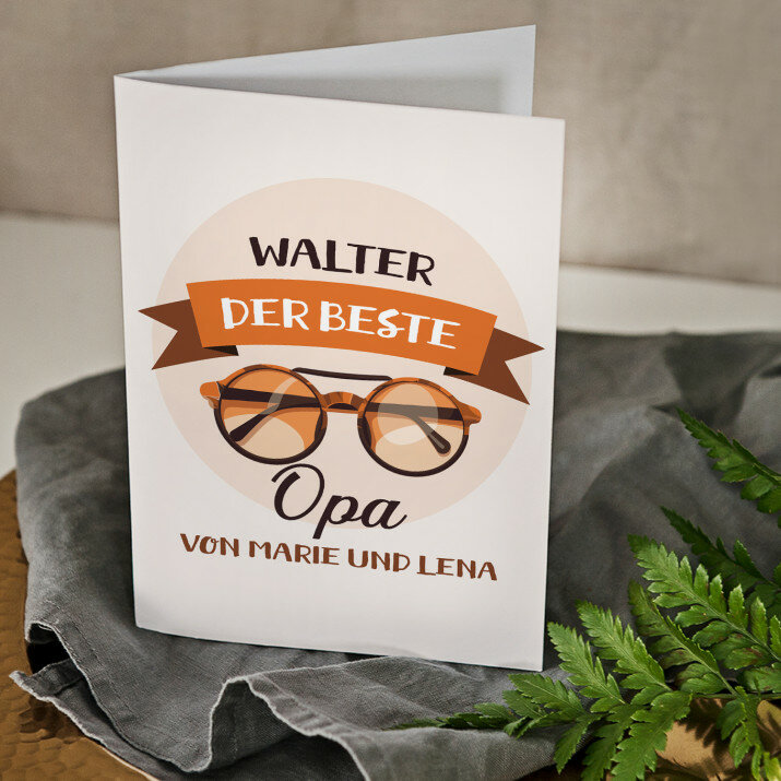 Bester Opa - Weihnachtskarte