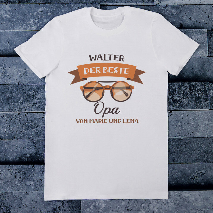 Bester Opa - T-Shirt mit Aufdruck für Herren